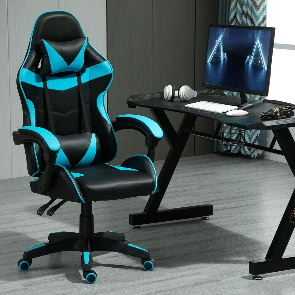 Gaming-Stuhl, Blau für Computerplatz und Gaming – Detailansicht 9