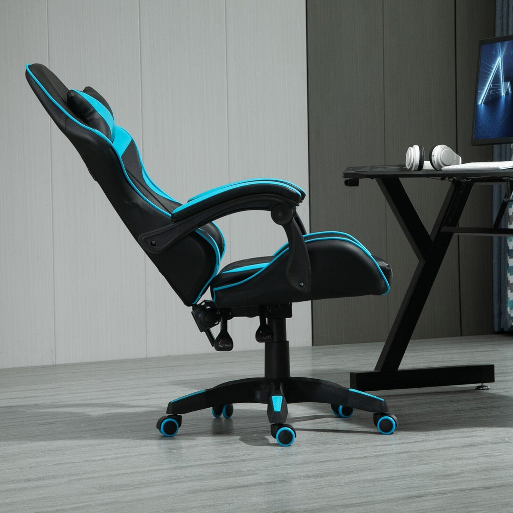Gaming-Stuhl, Blau für Computerplatz und Gaming – Detailansicht 10