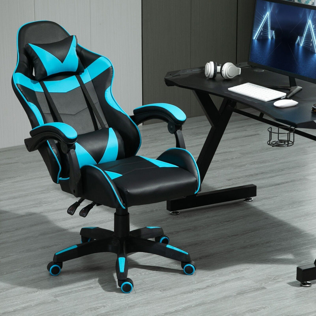 Gaming-Stuhl, Blau für Computerplatz und Gaming – Detailansicht 12