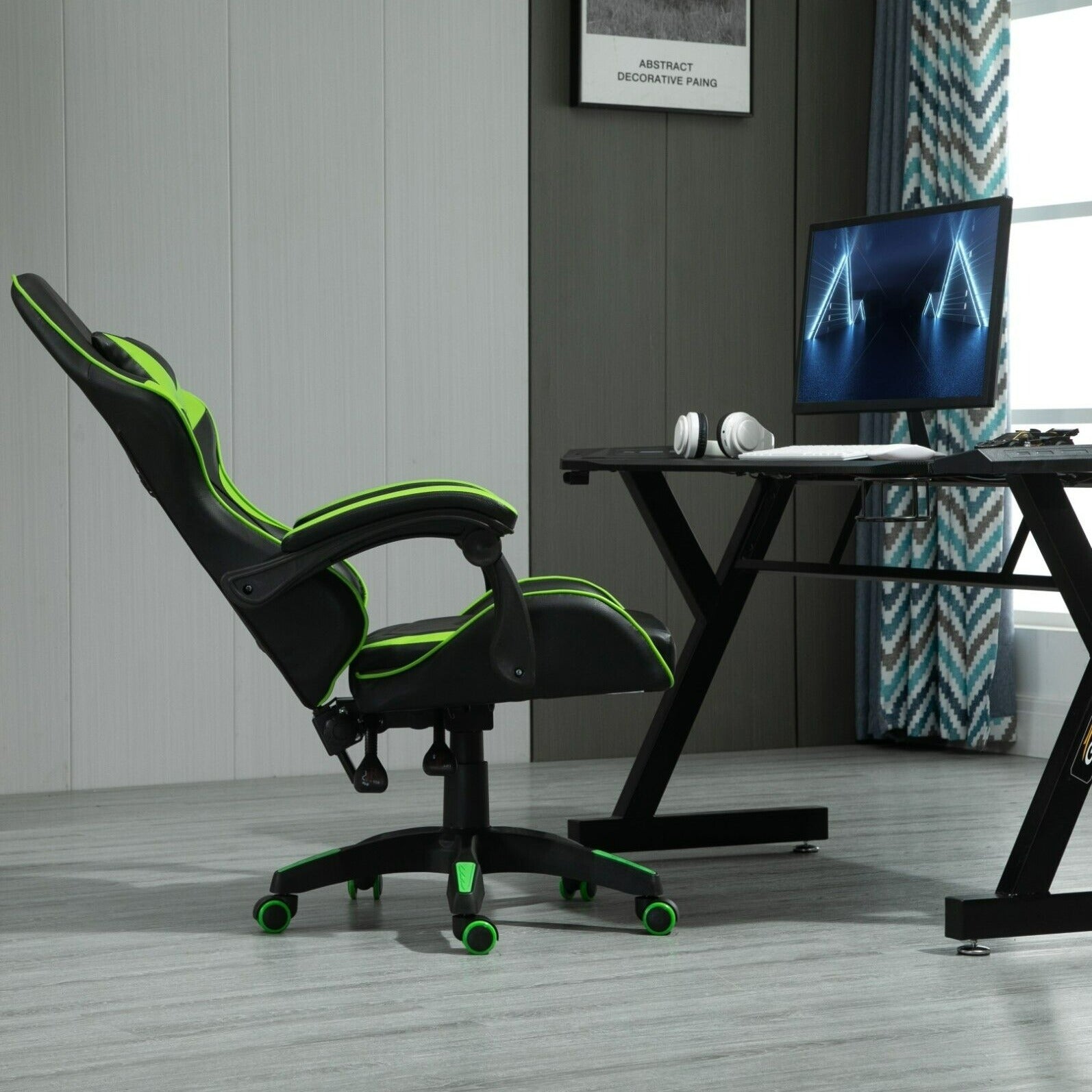 Gaming-Stuhl, Blau für Computerplatz und Gaming – Detailansicht 15