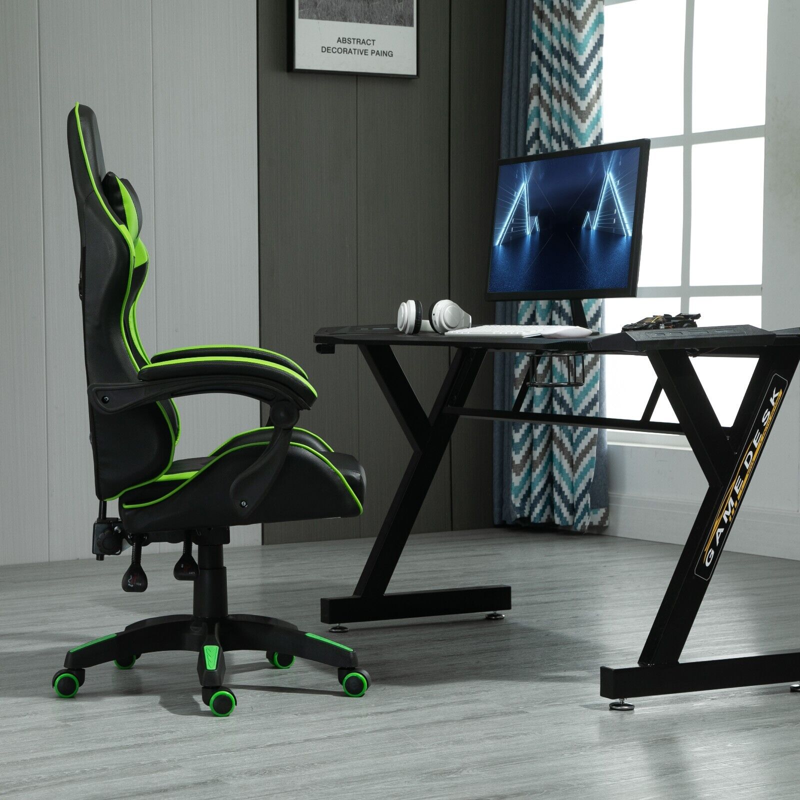 Gaming-Stuhl, Blau für Computerplatz und Gaming – Detailansicht 16