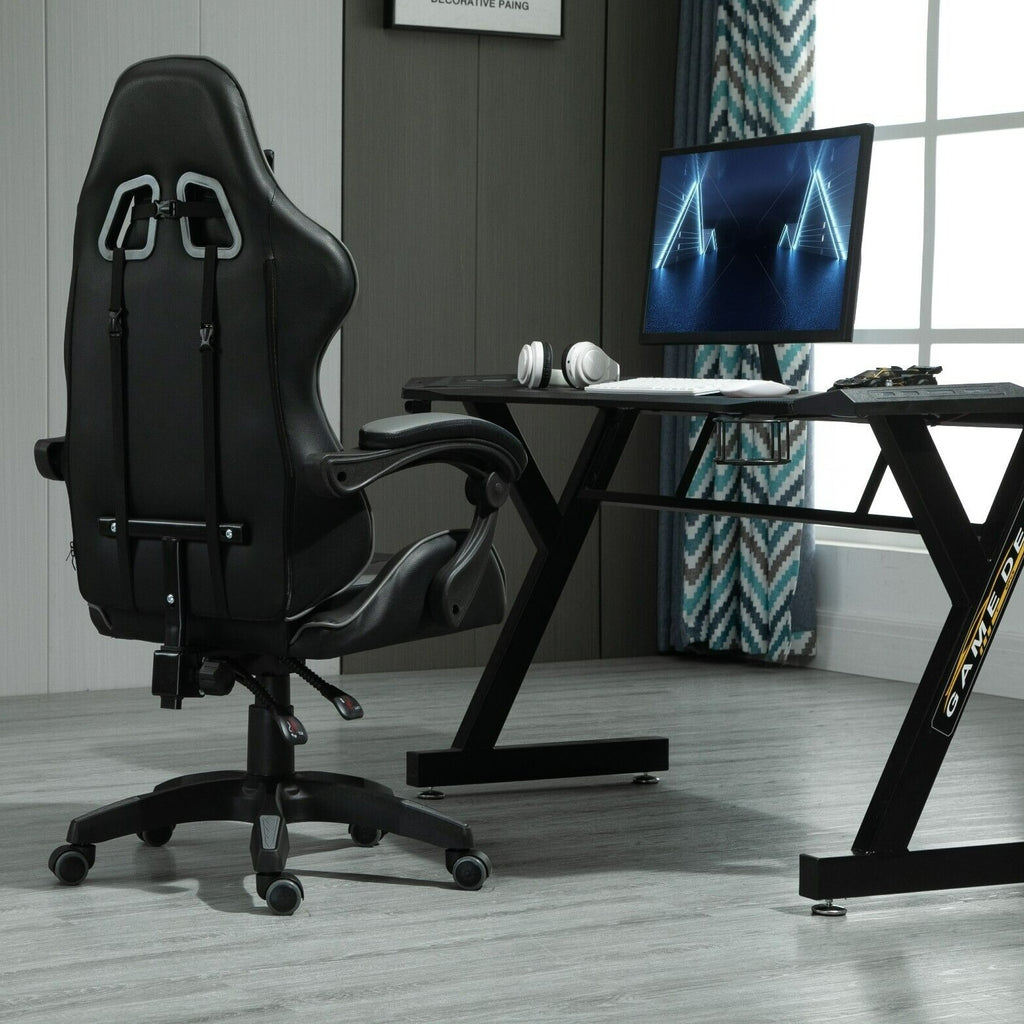Gaming-Stuhl, Blau für Computerplatz und Gaming – Detailansicht 18