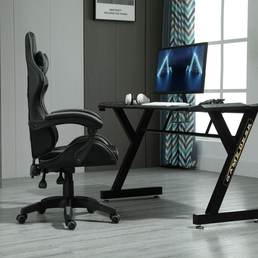Gaming-Stuhl, Blau für Computerplatz und Gaming – Detailansicht 21