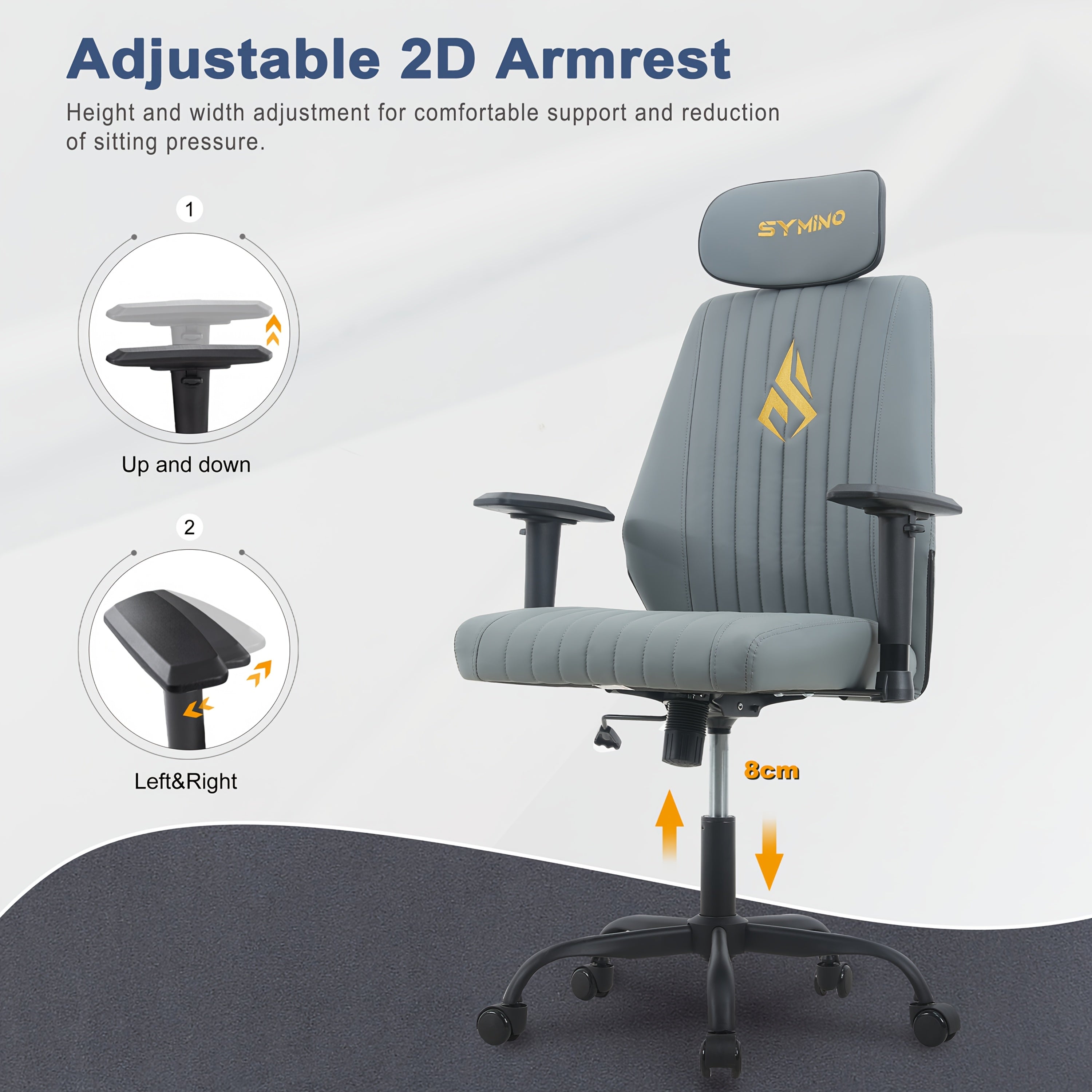 Gaming-Stuhl, Grün für Computerplatz – Detailansicht 2