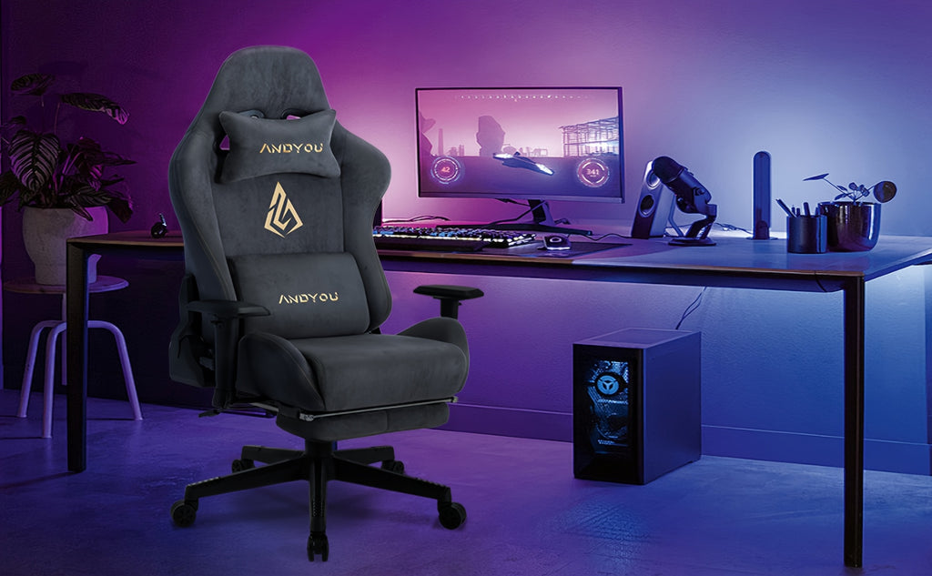 Gaming-Stuhl, Grüner für Computerplatz und Gaming – Detailansicht 5