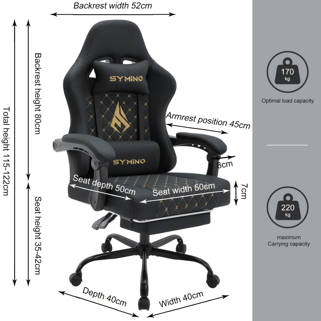 Gaming-Stuhl, Hellblau für Gaming – Detailansicht 2