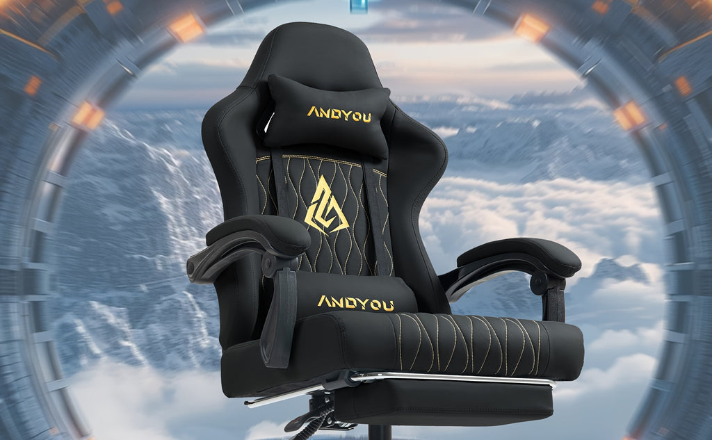 Gaming-Stuhl, Leder für Gaming und Computerplatz – Hauptansicht
