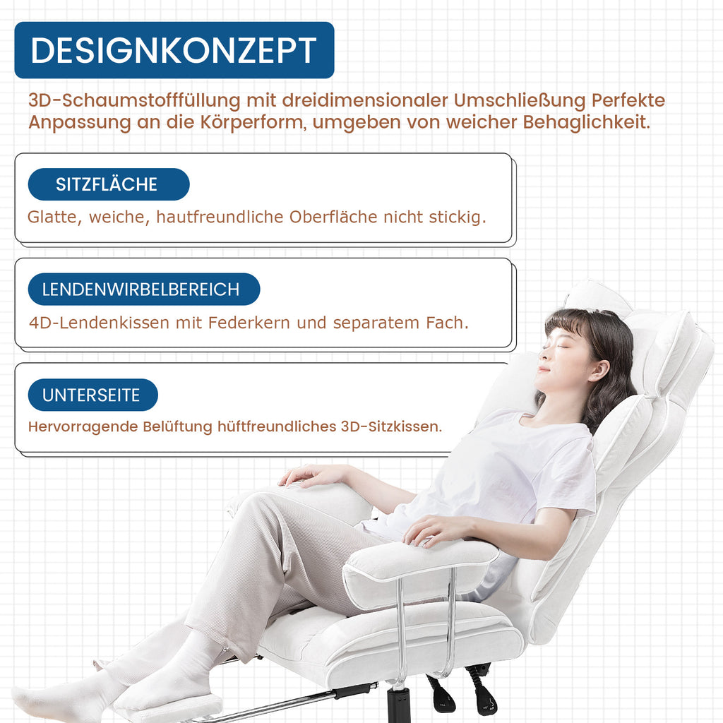 Gaming-Stuhl, SCHWARZ für Computerplatz und Gaming – Detailansicht 11