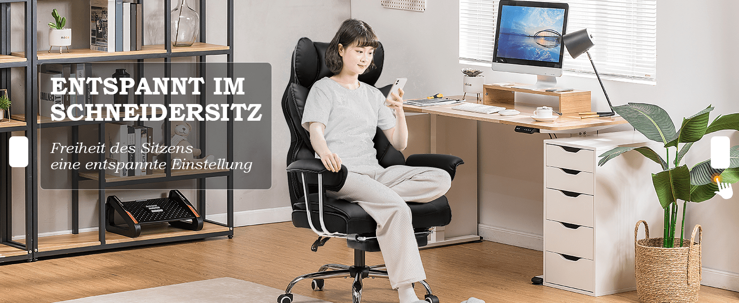 Gaming-Stuhl, SCHWARZ für Computerplatz und Gaming – Detailansicht 22