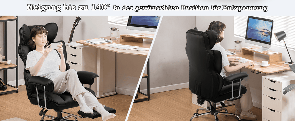 Gaming-Stuhl, SCHWARZ für Computerplatz und Gaming – Detailansicht 23