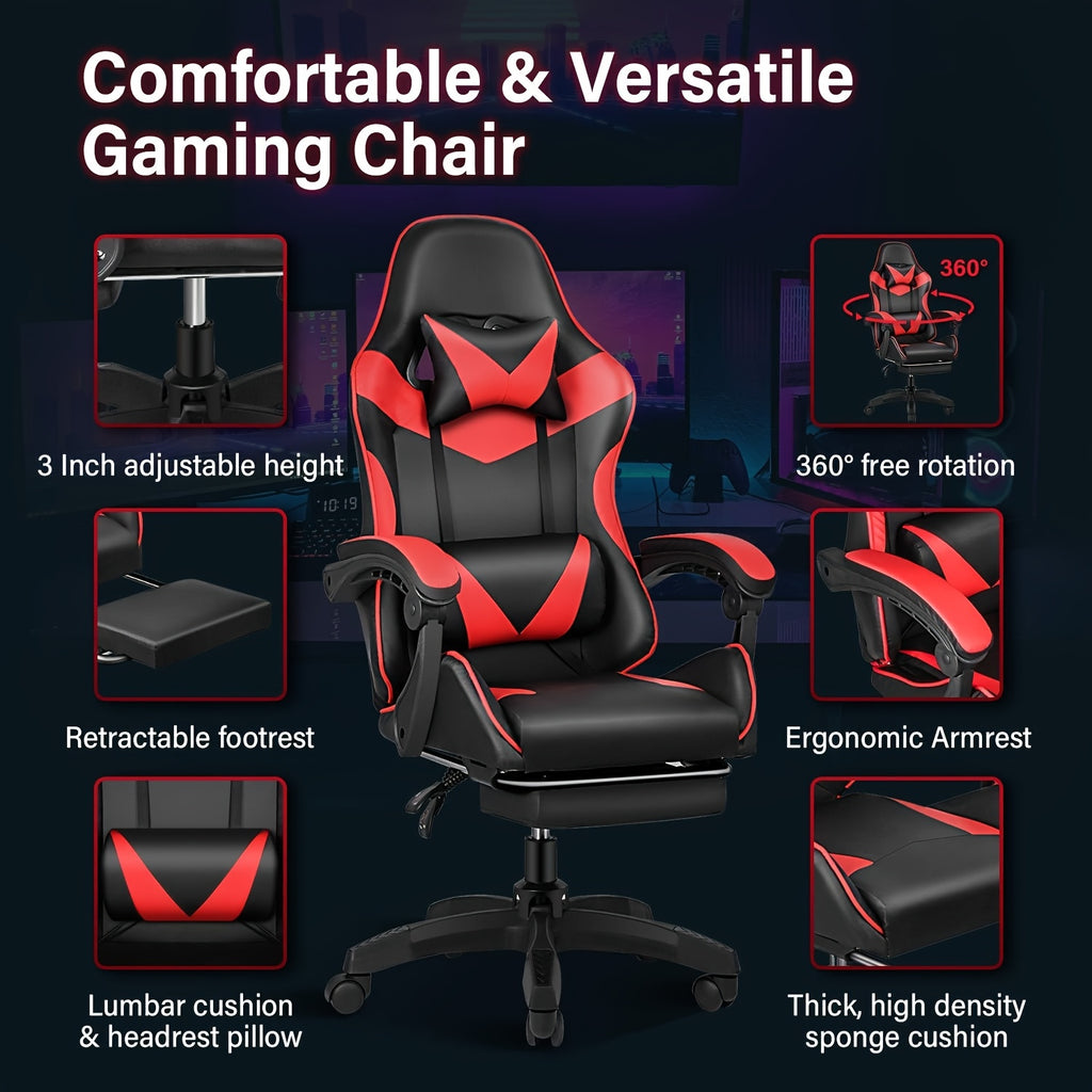 Gaming-Stuhl, Schwarz+grau für Computerplatz und Gaming – Detailansicht 11