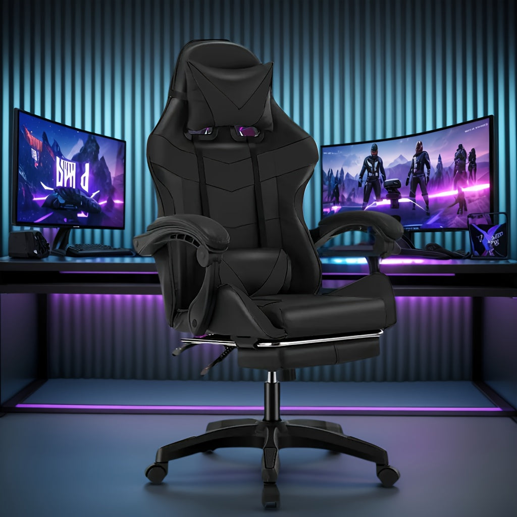 Gaming-Stuhl, Schwarz+grau für Computerplatz und Gaming – Detailansicht 17