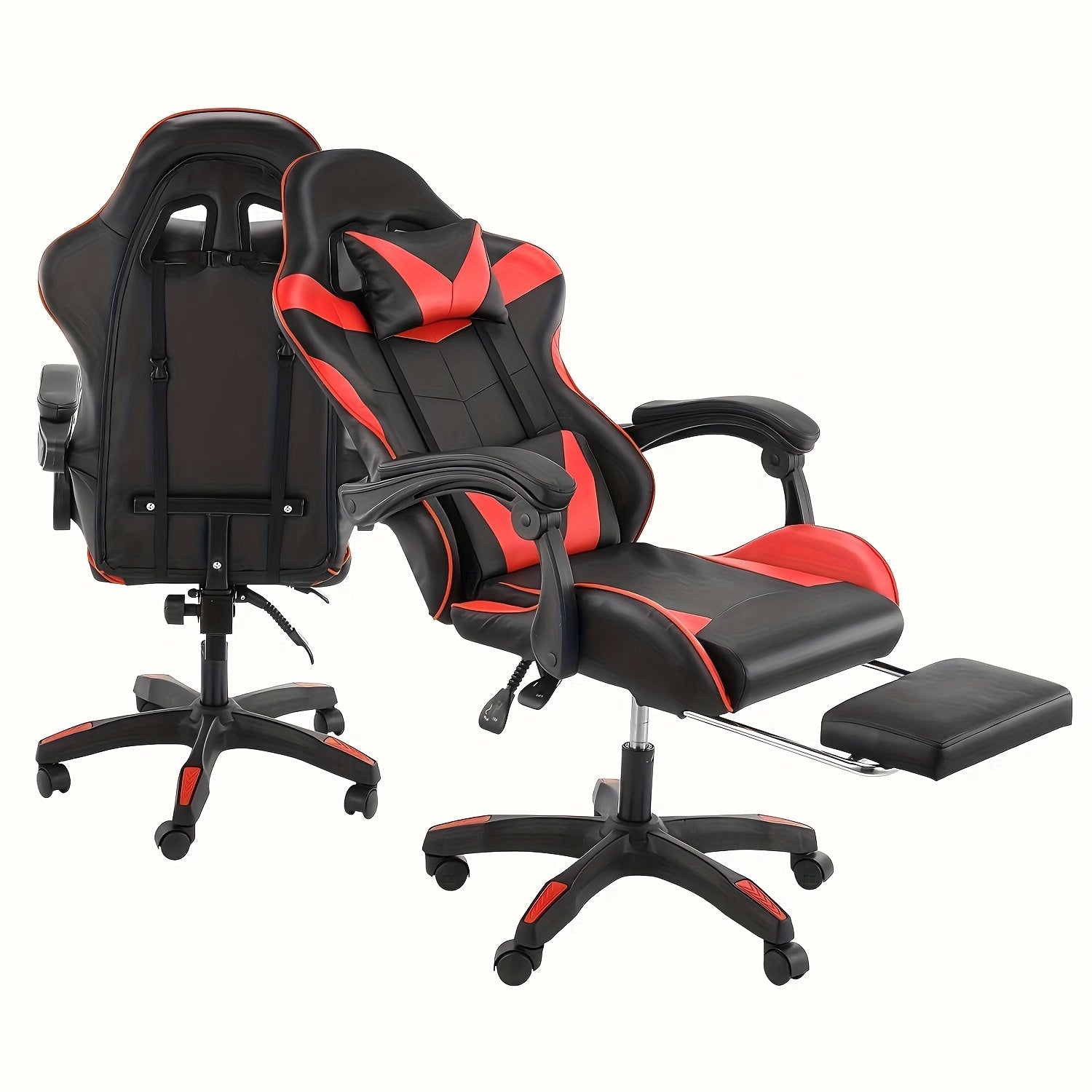 Gaming-Stuhl, Schwarz+grau für Computerplatz und Gaming – Detailansicht 23