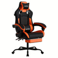 Gaming-Stuhl, Schwarz-Orange für Gaming und Computerplatz – Detailansicht 12