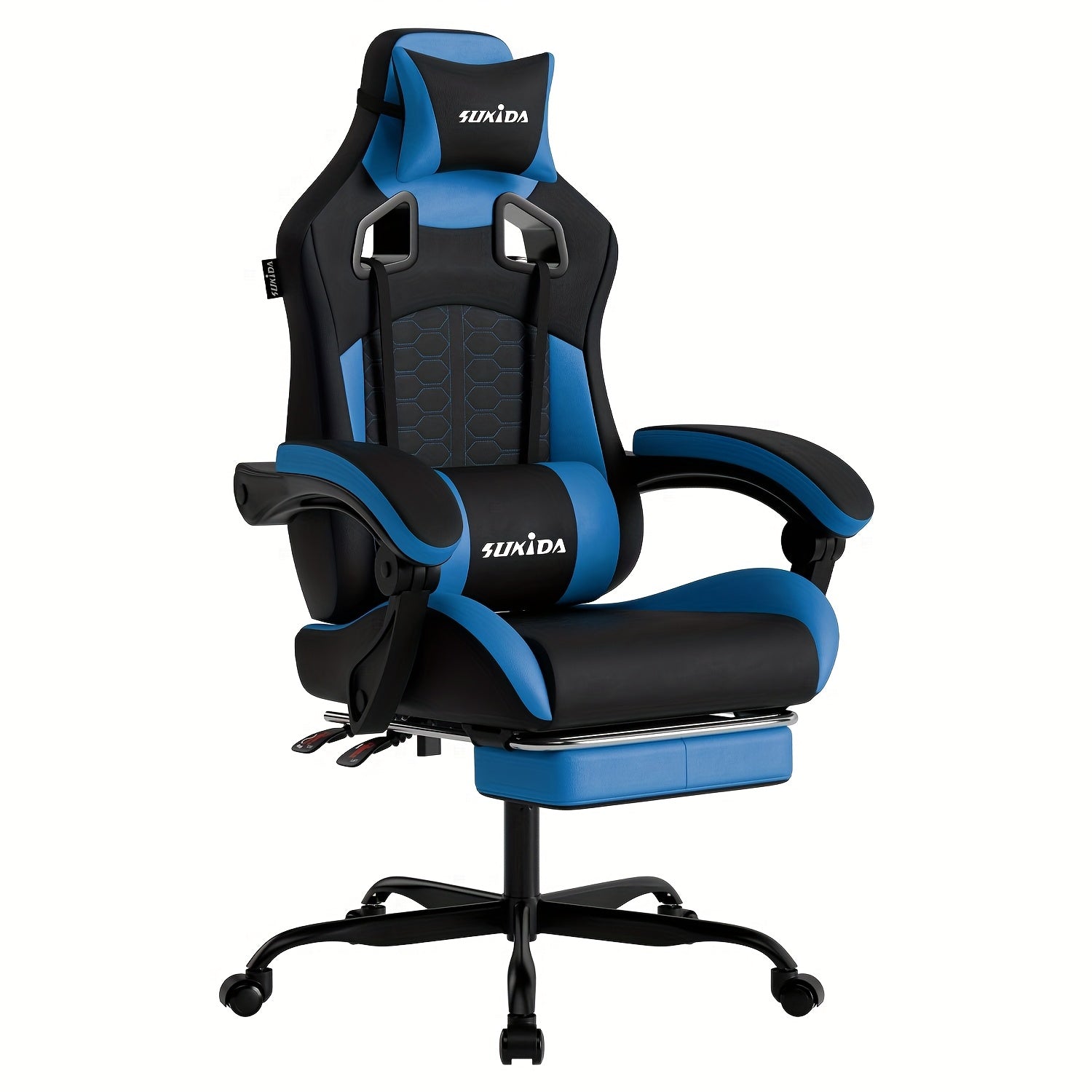 Gaming-Stuhl, Schwarz-Orange für Gaming und Computerplatz – Detailansicht 14