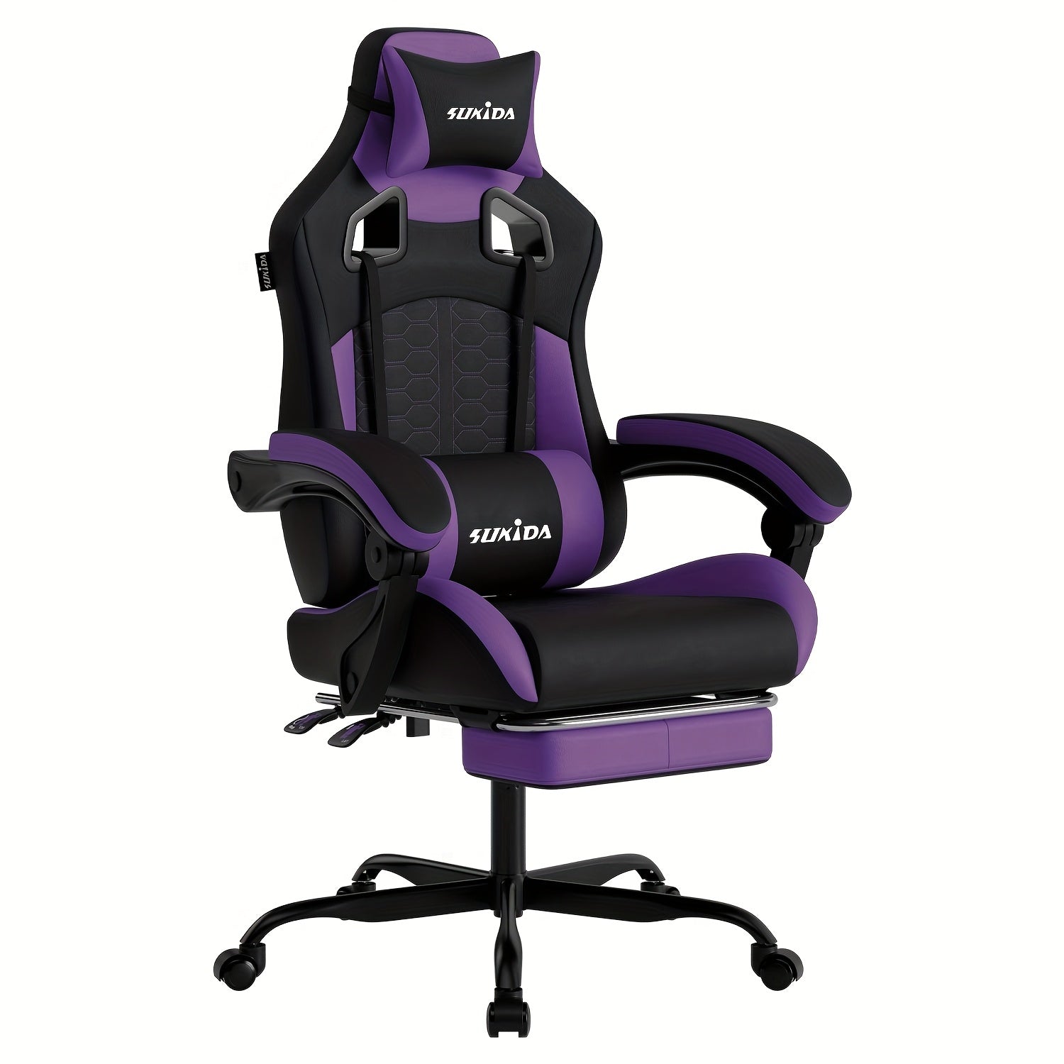 Gaming-Stuhl, Schwarz-Orange für Gaming und Computerplatz – Detailansicht 16
