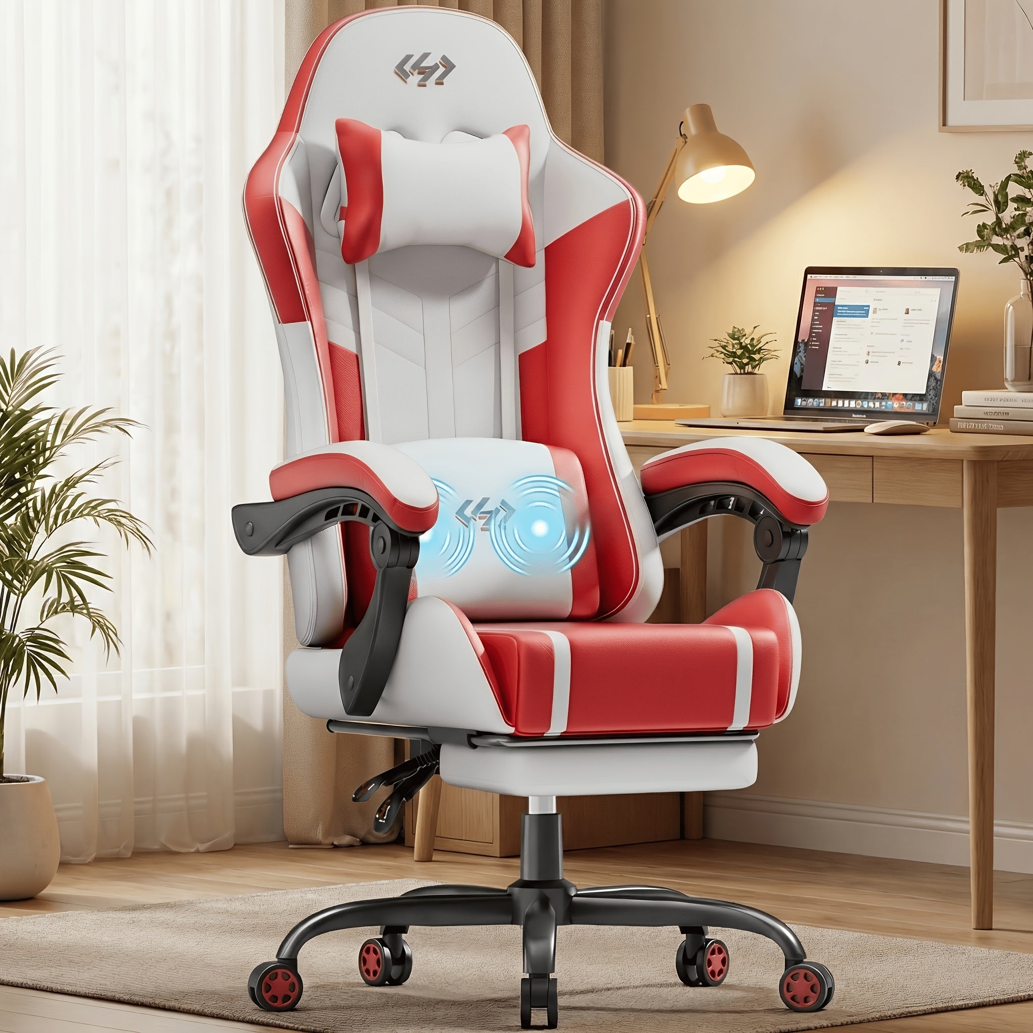 Gaming-Stuhl, Schwarz Rot für Gaming – Detailansicht 10