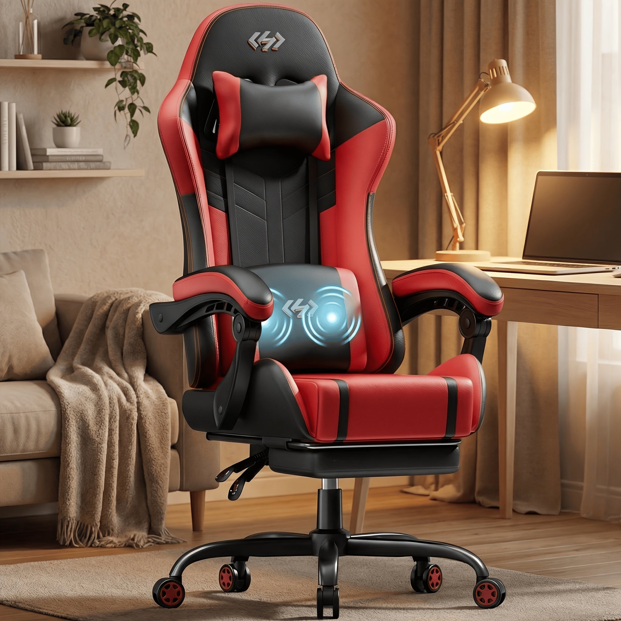 Gaming-Stuhl, Schwarz Rot für Gaming – Detailansicht 11