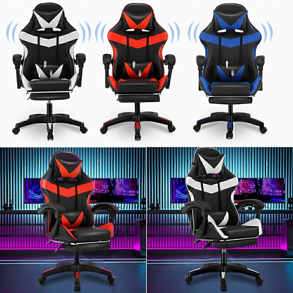 Gaming-Stuhl, Schwarz und weiß für Gaming – Detailansicht 3