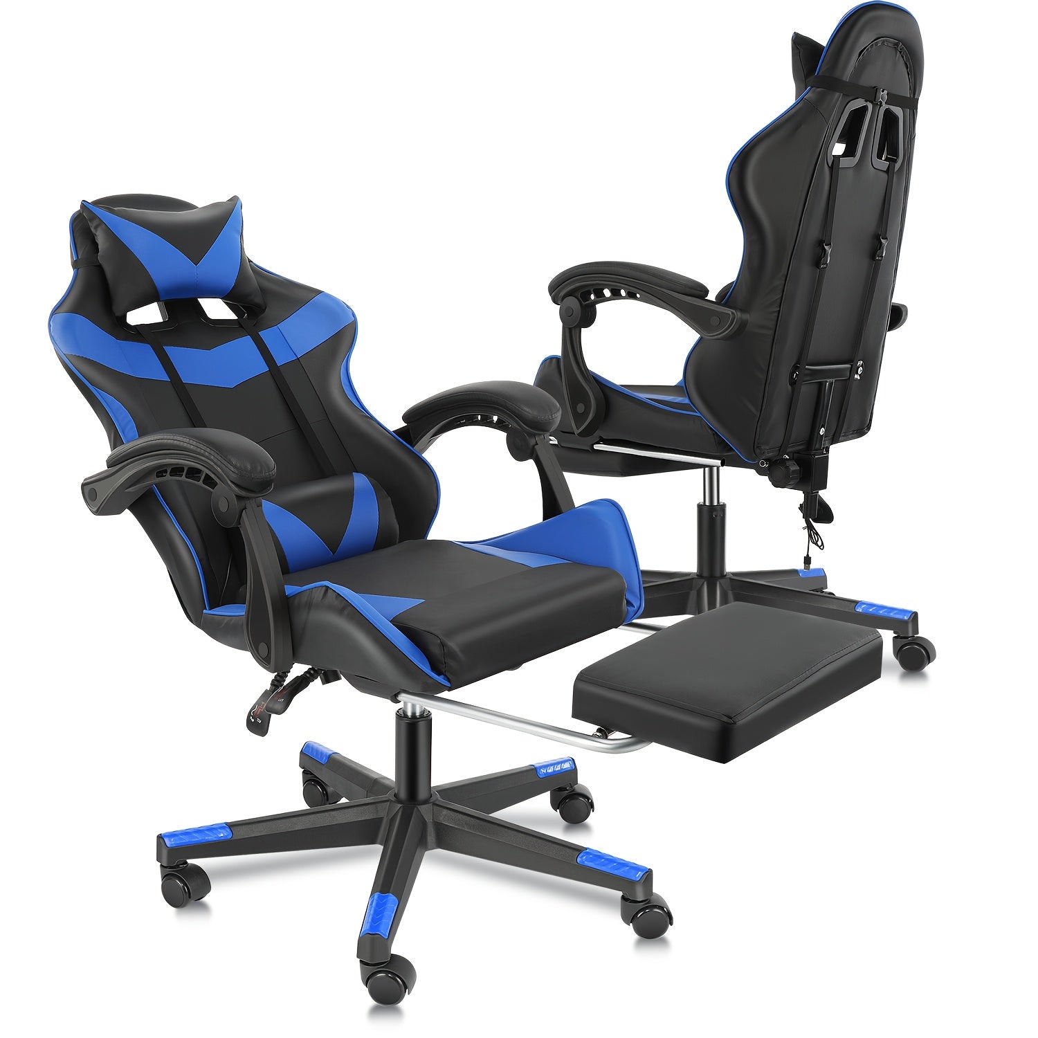 Gaming-Stuhl, Schwarz und weiß für Gaming – Detailansicht 8