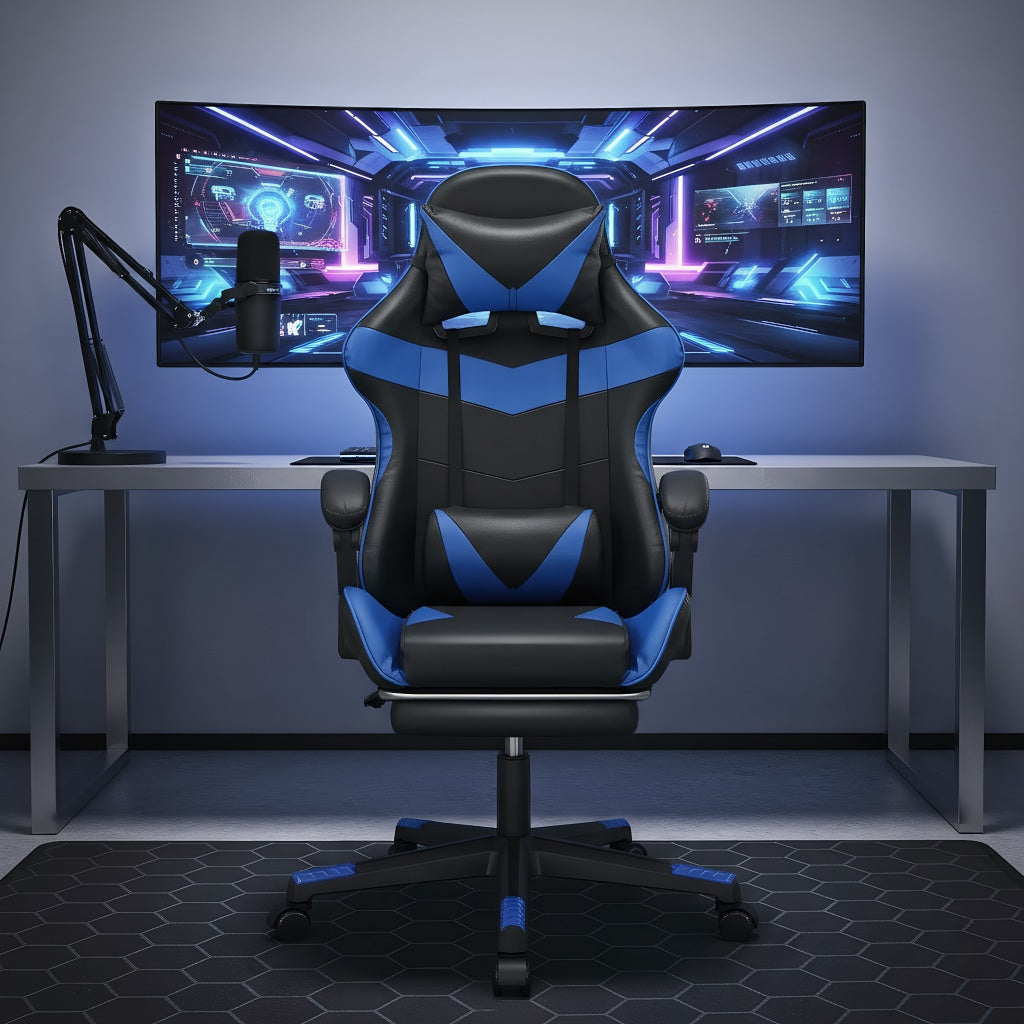 Gaming-Stuhl, WEIß für Gaming und Computerplatz – Detailansicht 4