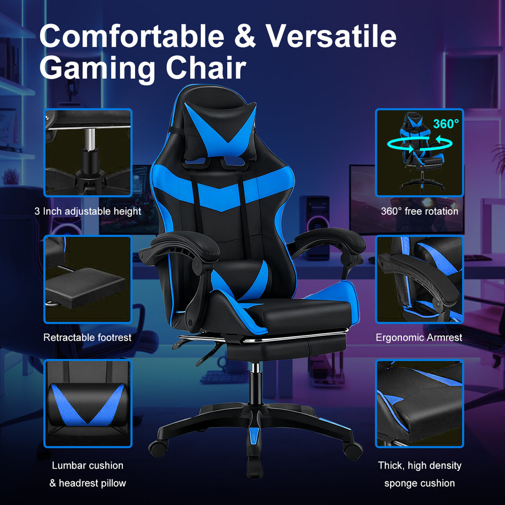 Gaming-Stuhl, WEIß für Gaming und Computerplatz – Detailansicht 8