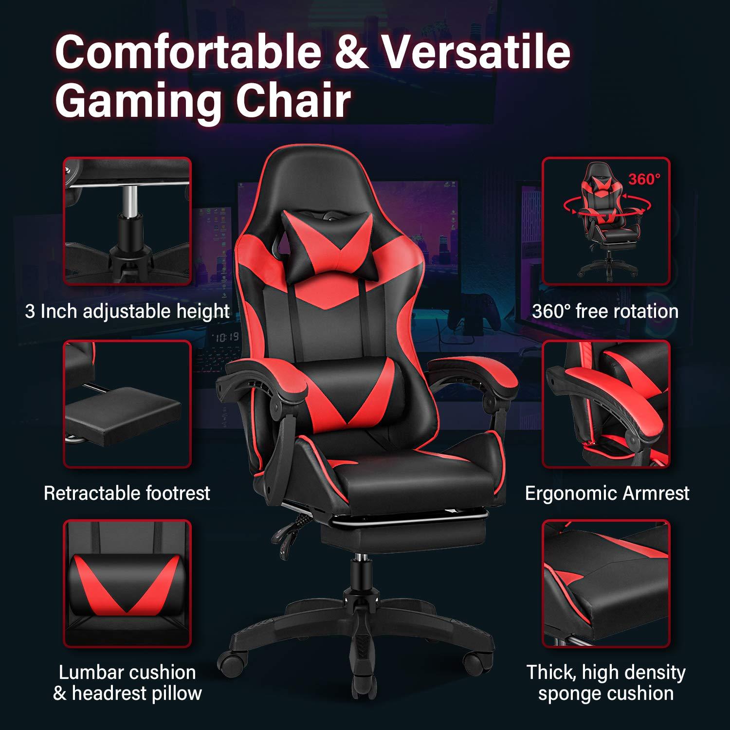 Gaming-Stuhl, WEIß für Gaming und Computerplatz – Detailansicht 14