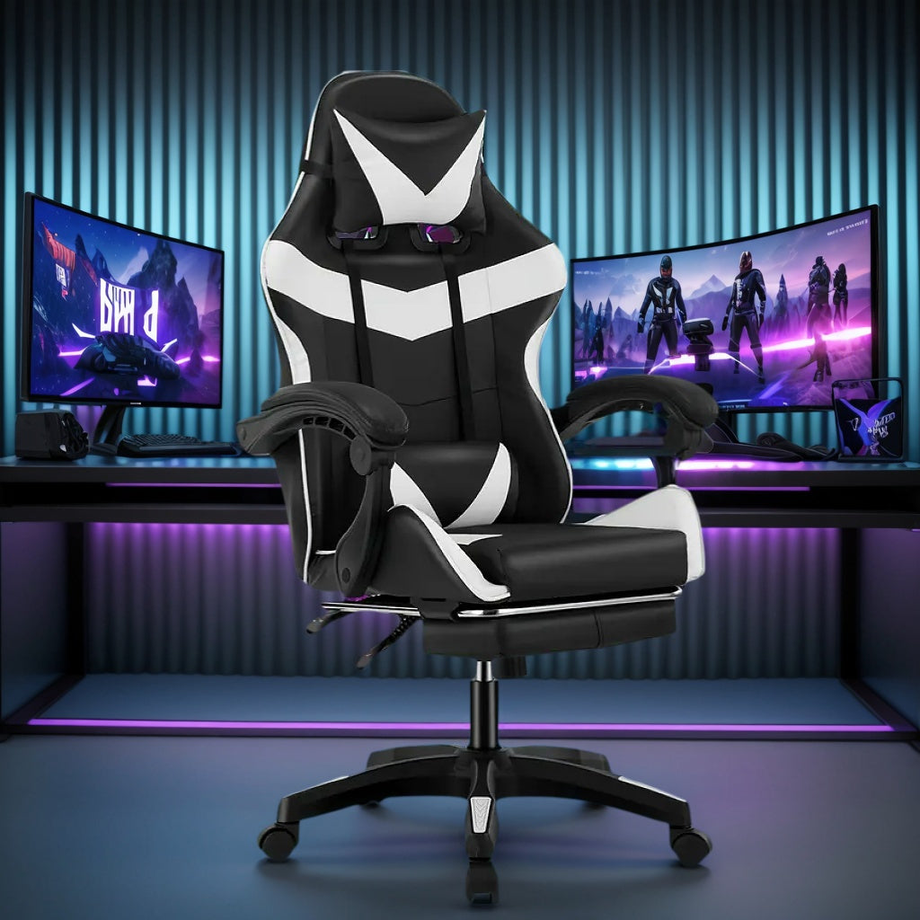 Gaming-Stuhl, WEIß für Gaming und Computerplatz – Detailansicht 24