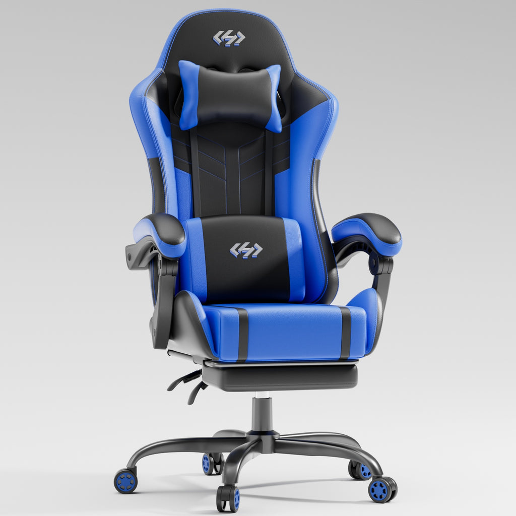 Gaming-Stuhl, Weiß Und Schwarz für Computerplatz – Detailansicht 3