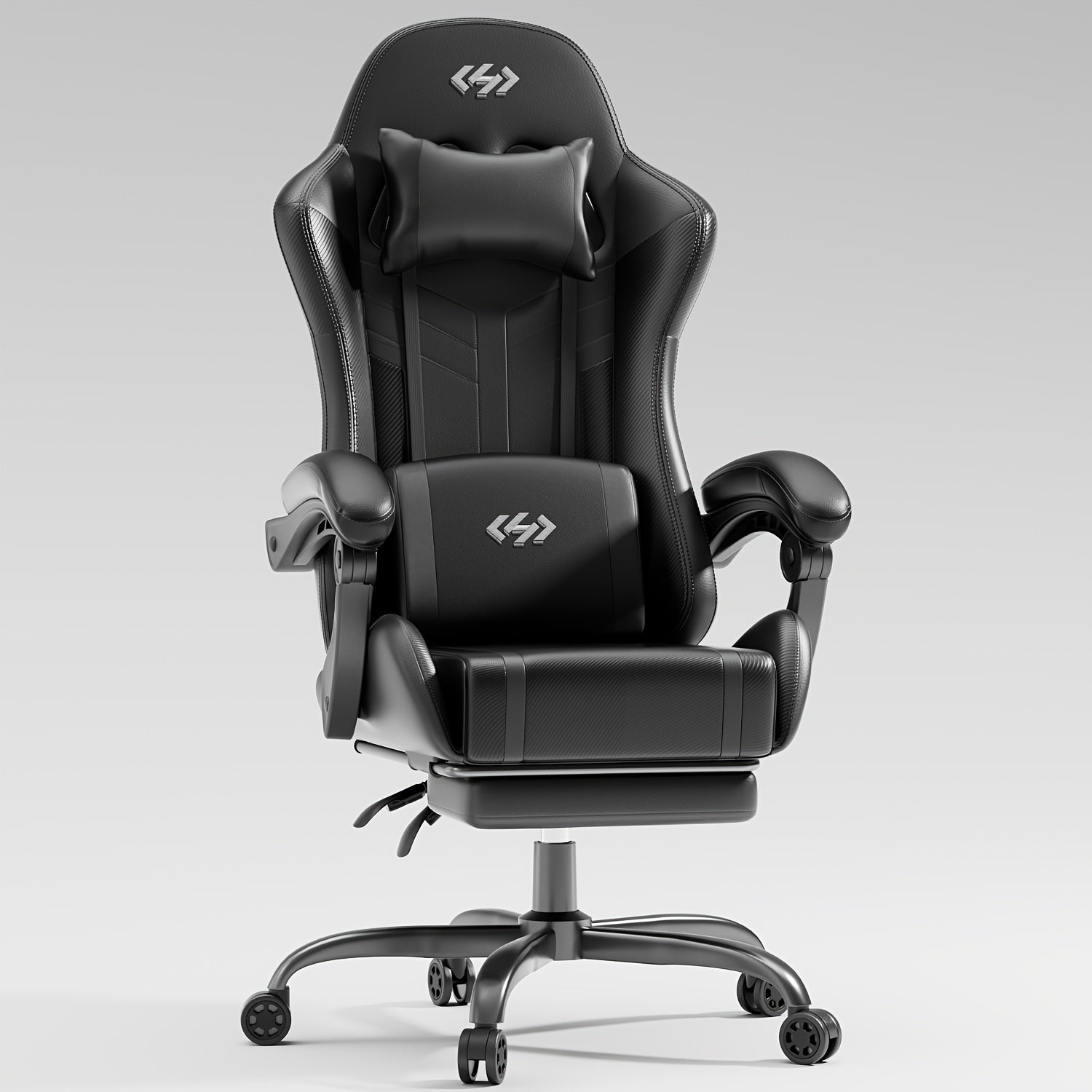 Gaming-Stuhl, Weiß Und Schwarz für Computerplatz – Detailansicht 13