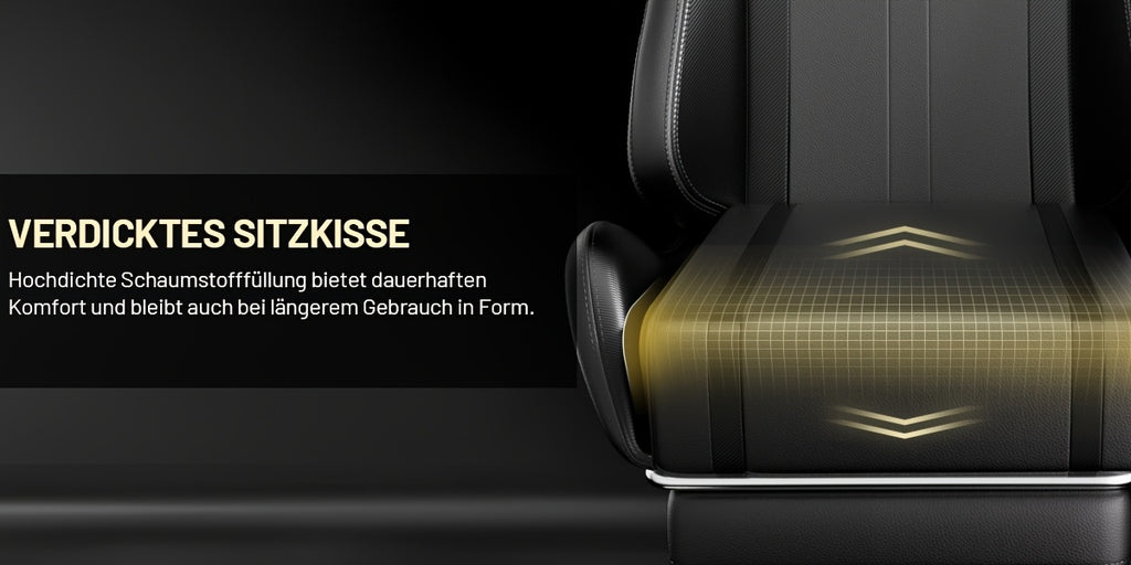 Gaming-Stuhl, Weiß Und Schwarz für Computerplatz – Detailansicht 18