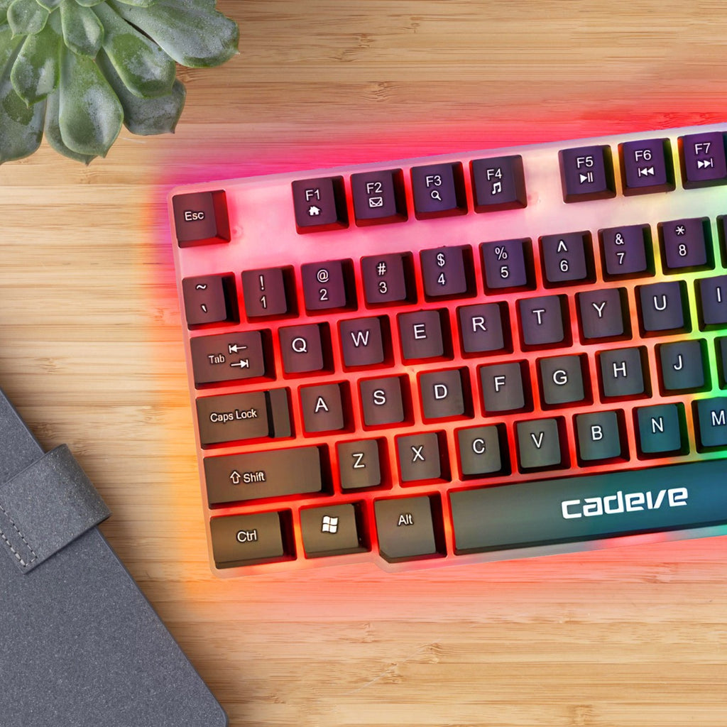 Gaming-Tastatur RETOO Connect, LED-Beleuchtung für Alltag und Zuhause – Detailansicht 2