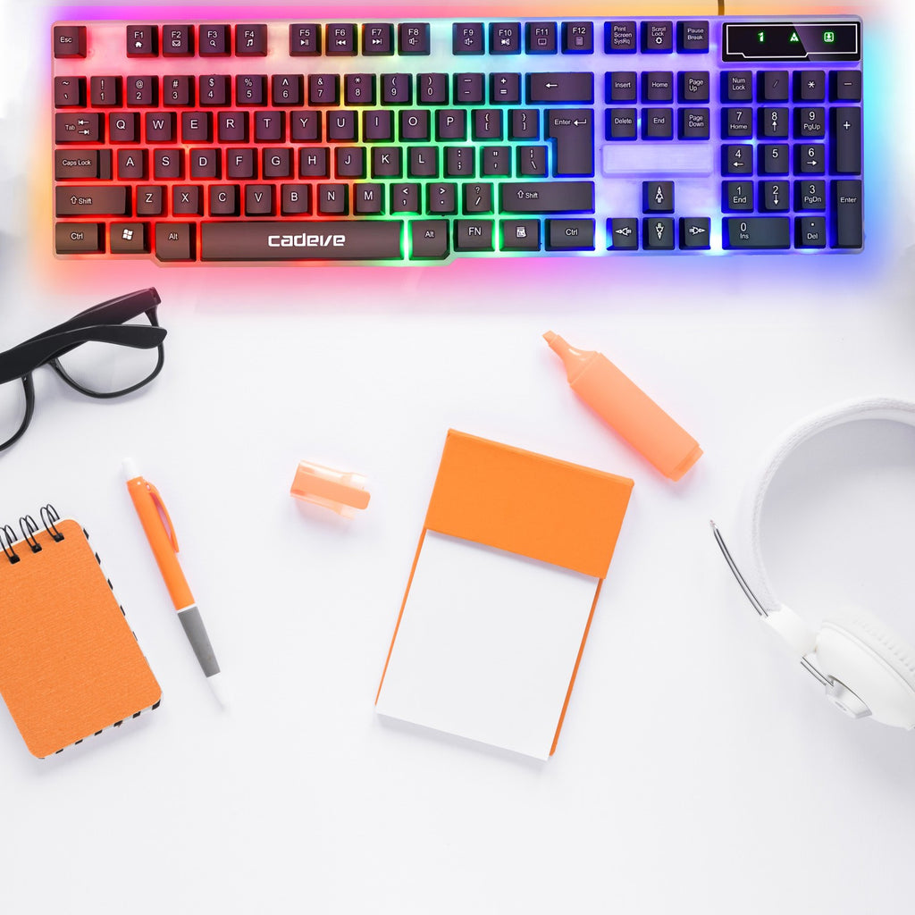 Gaming-Tastatur RETOO Connect, LED-Beleuchtung für Alltag und Zuhause – Detailansicht 3