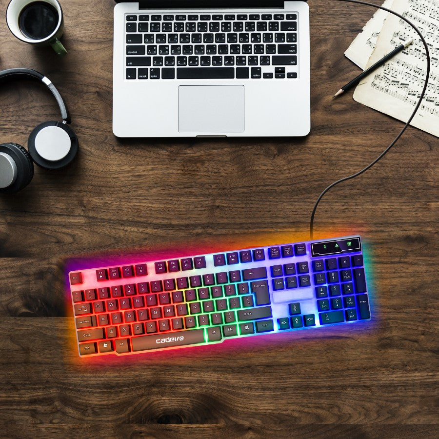 Gaming-Tastatur RETOO Connect, LED-Beleuchtung für Alltag und Zuhause – Detailansicht 5