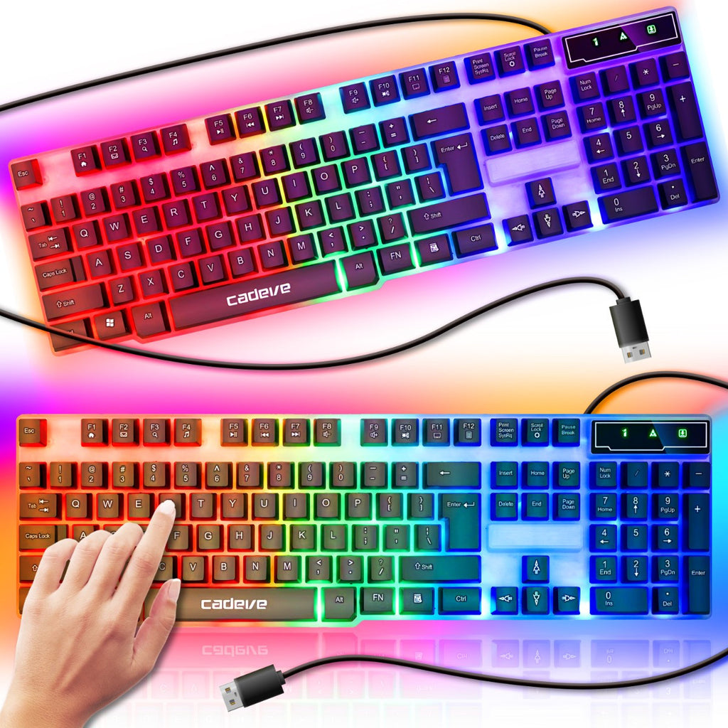Gaming-Tastatur RETOO Connect, LED-Beleuchtung für Alltag und Zuhause – Detailansicht 11