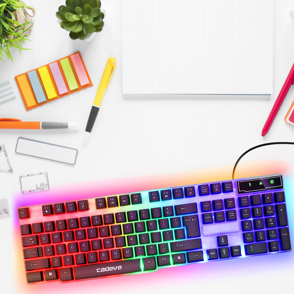 Gaming-Tastatur RETOO Connect, LED-Beleuchtung für Alltag und Zuhause – Detailansicht 17