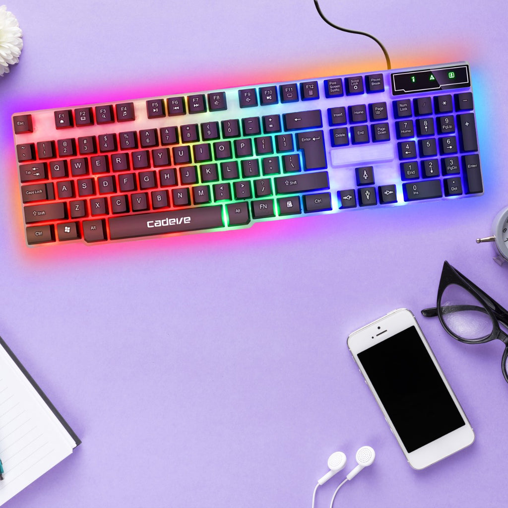 Gaming-Tastatur RETOO Connect, LED-Beleuchtung für Alltag und Zuhause – Detailansicht 18