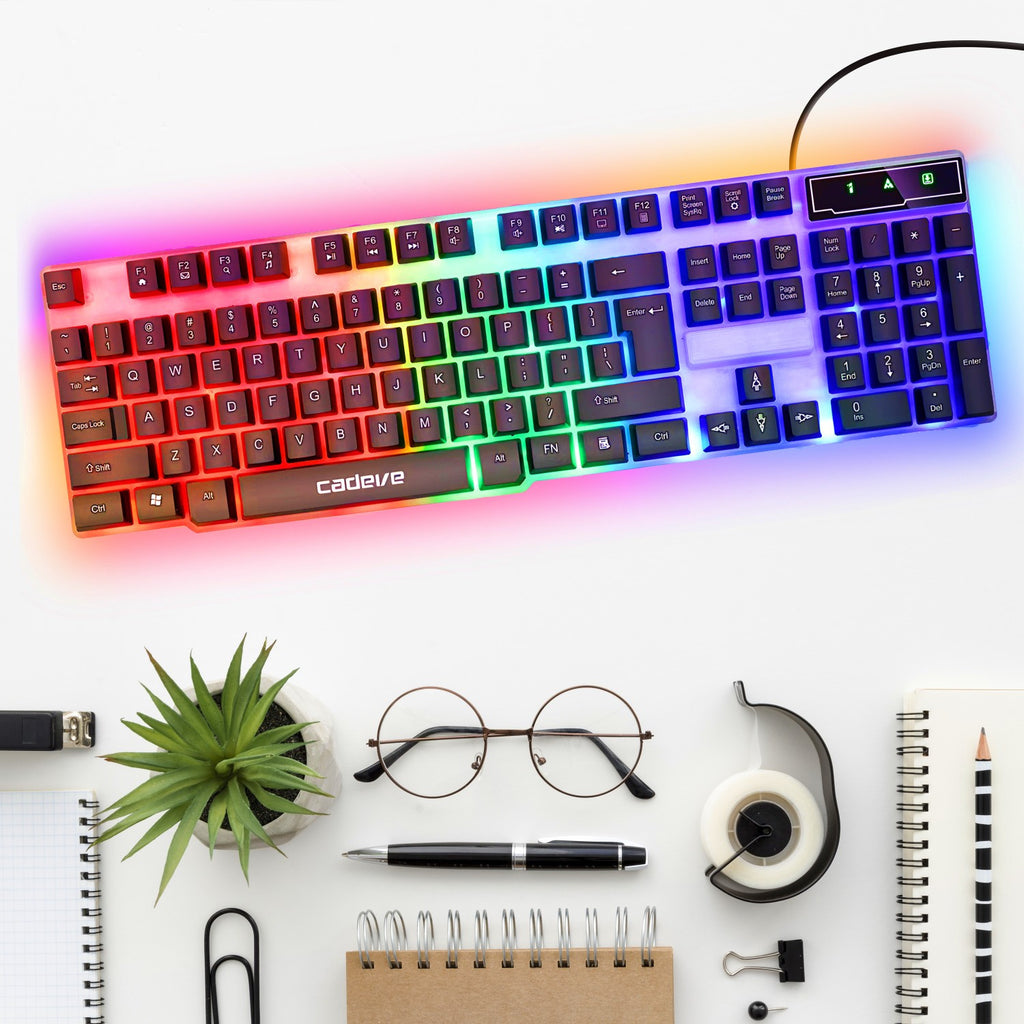 Gaming-Tastatur RETOO Connect, LED-Beleuchtung für Alltag und Zuhause – Detailansicht 19