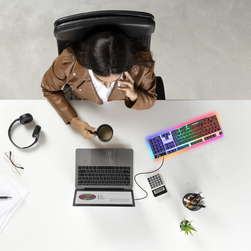 Gaming-Tastatur RETOO Connect, LED-Beleuchtung für Alltag und Zuhause – Detailansicht 21