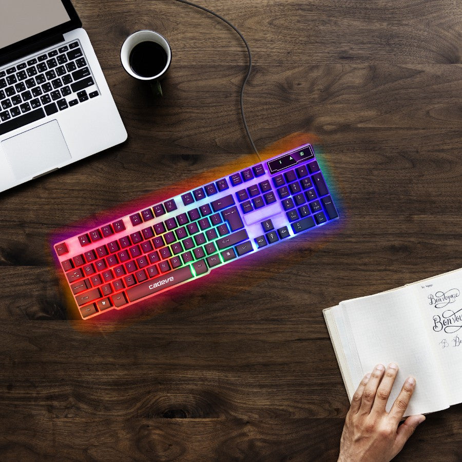 Gaming-Tastatur RETOO Connect, LED-Beleuchtung für Alltag und Zuhause – Detailansicht 22