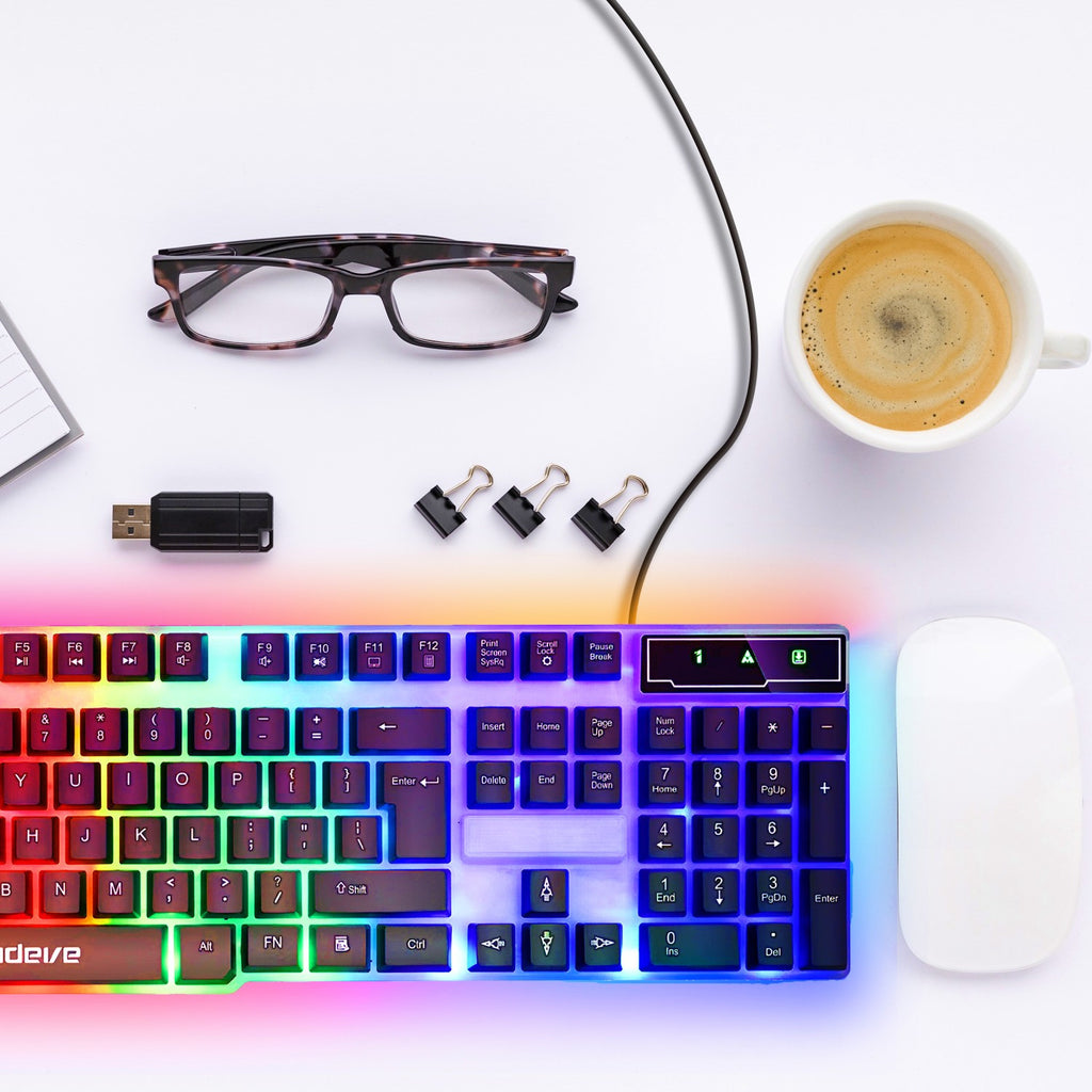 Gaming-Tastatur RETOO Connect, LED-Beleuchtung für Alltag und Zuhause – Detailansicht 25