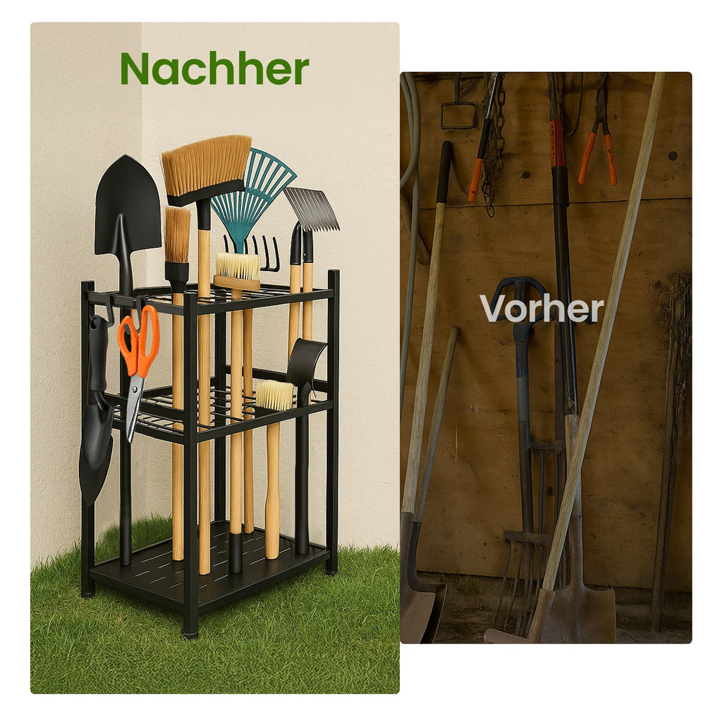 Gartengeräte-Organizer, Metall für Garten und Terrasse – Detailansicht 2