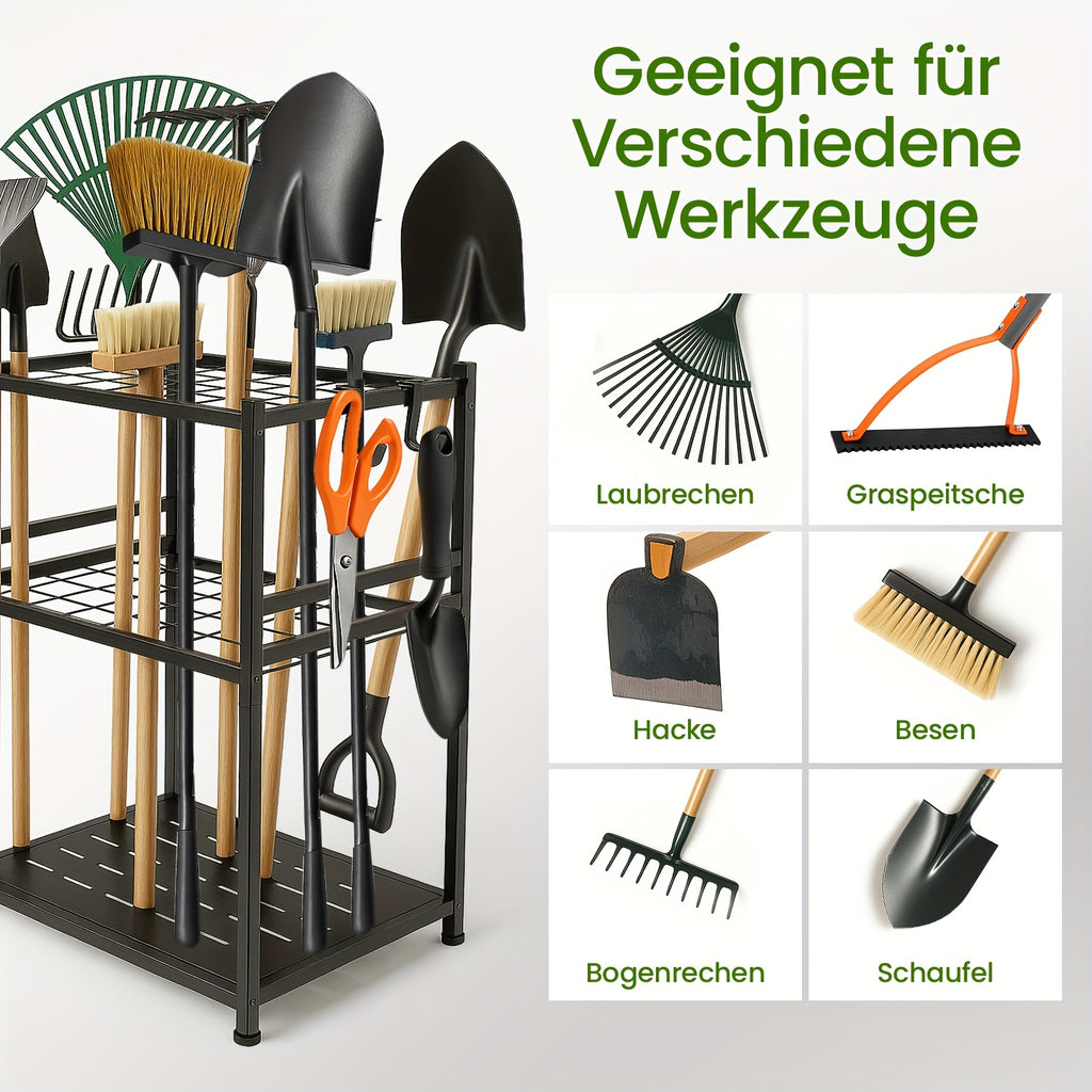 Gartengeräte-Organizer, Metall für Garten und Terrasse – Detailansicht 6