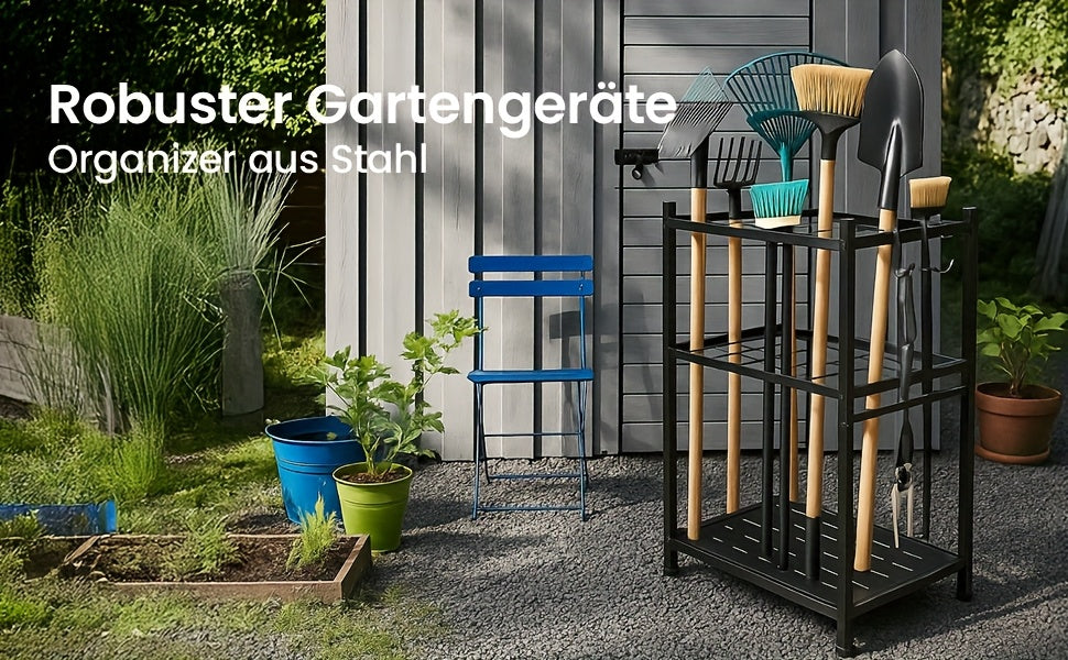 Gartengeräte-Organizer, Metall für Garten und Terrasse – Detailansicht 7