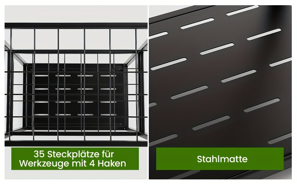Gartengeräte-Organizer, Metall für Garten und Terrasse – Detailansicht 8