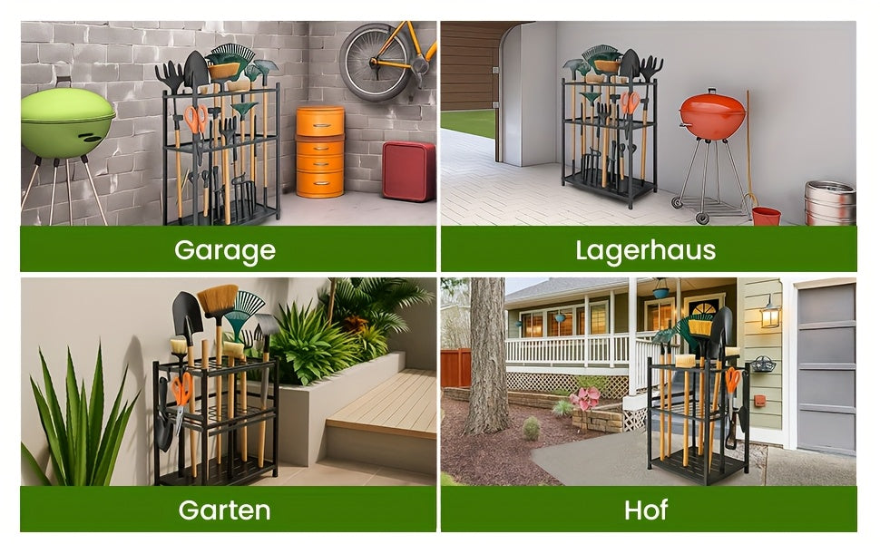 Gartengeräte-Organizer, Metall für Garten und Terrasse – Detailansicht 9