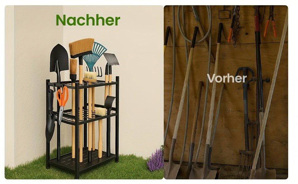 Gartengeräte-Organizer, Metall für Garten und Terrasse – Detailansicht 10