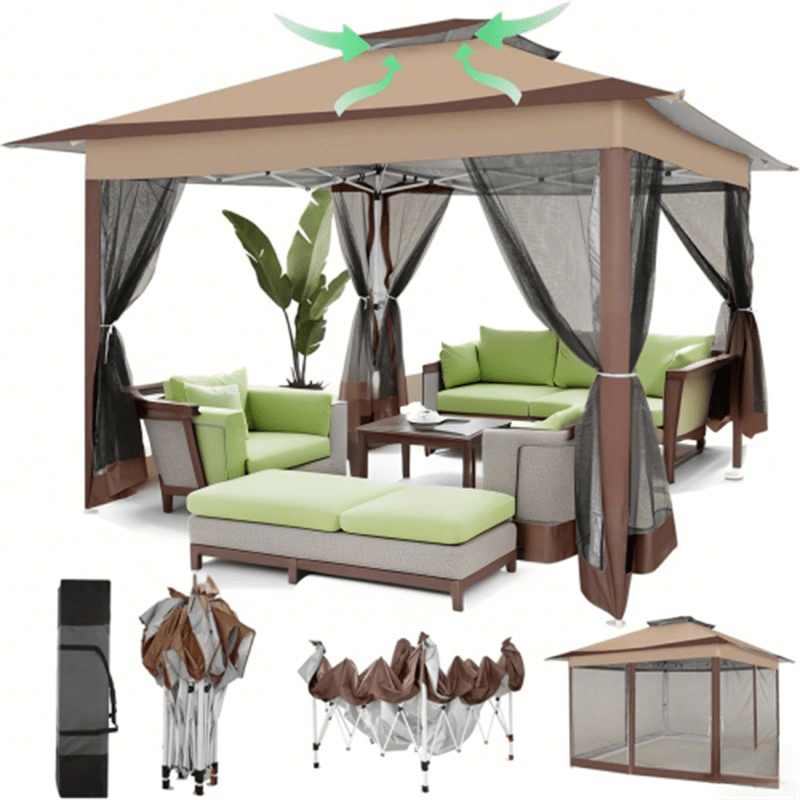 Gartenlauben, 3,66x3,66 für Garten und Terrasse – Hauptansicht