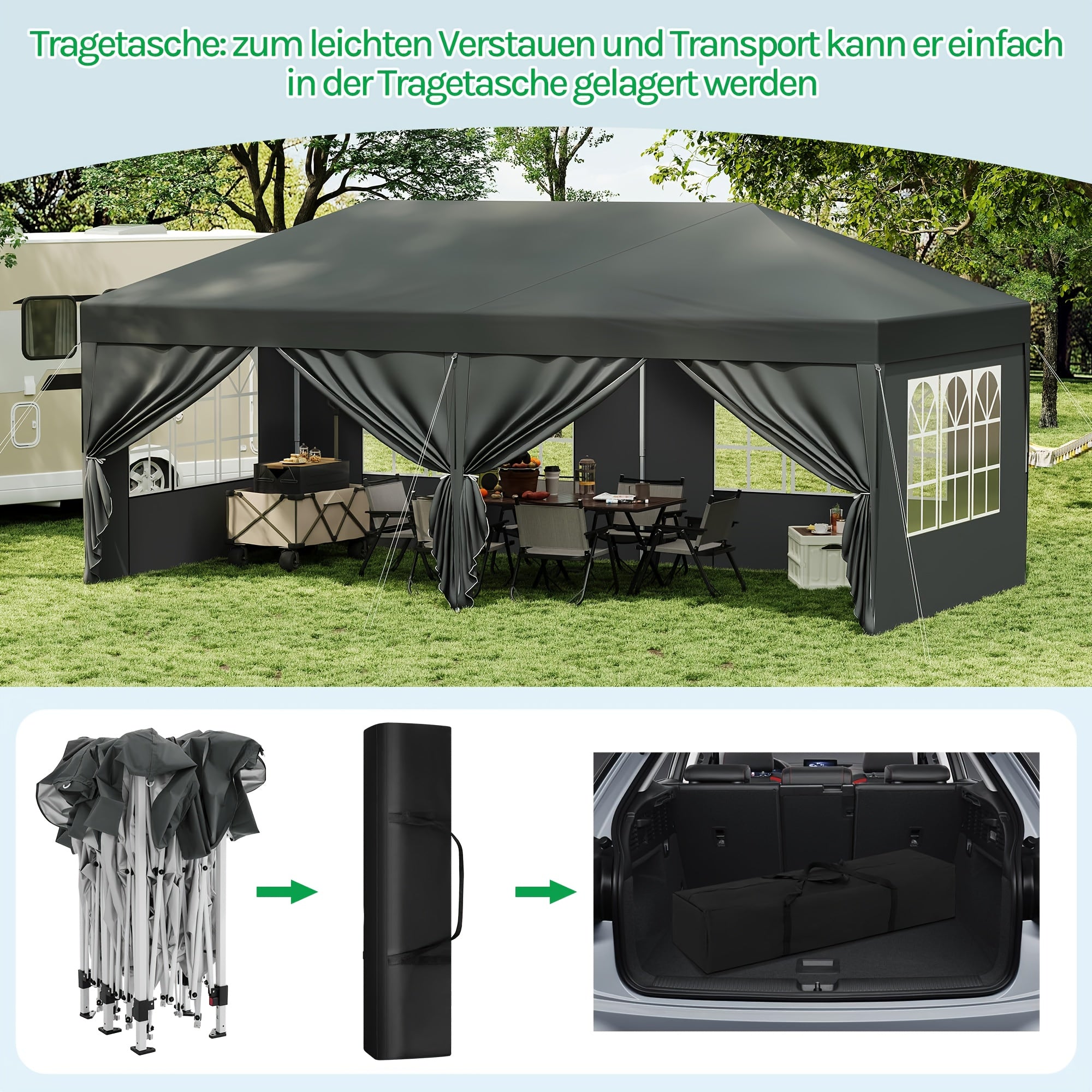 Gartenlauben, 3x6m für Garten und Terrasse – Detailansicht 4