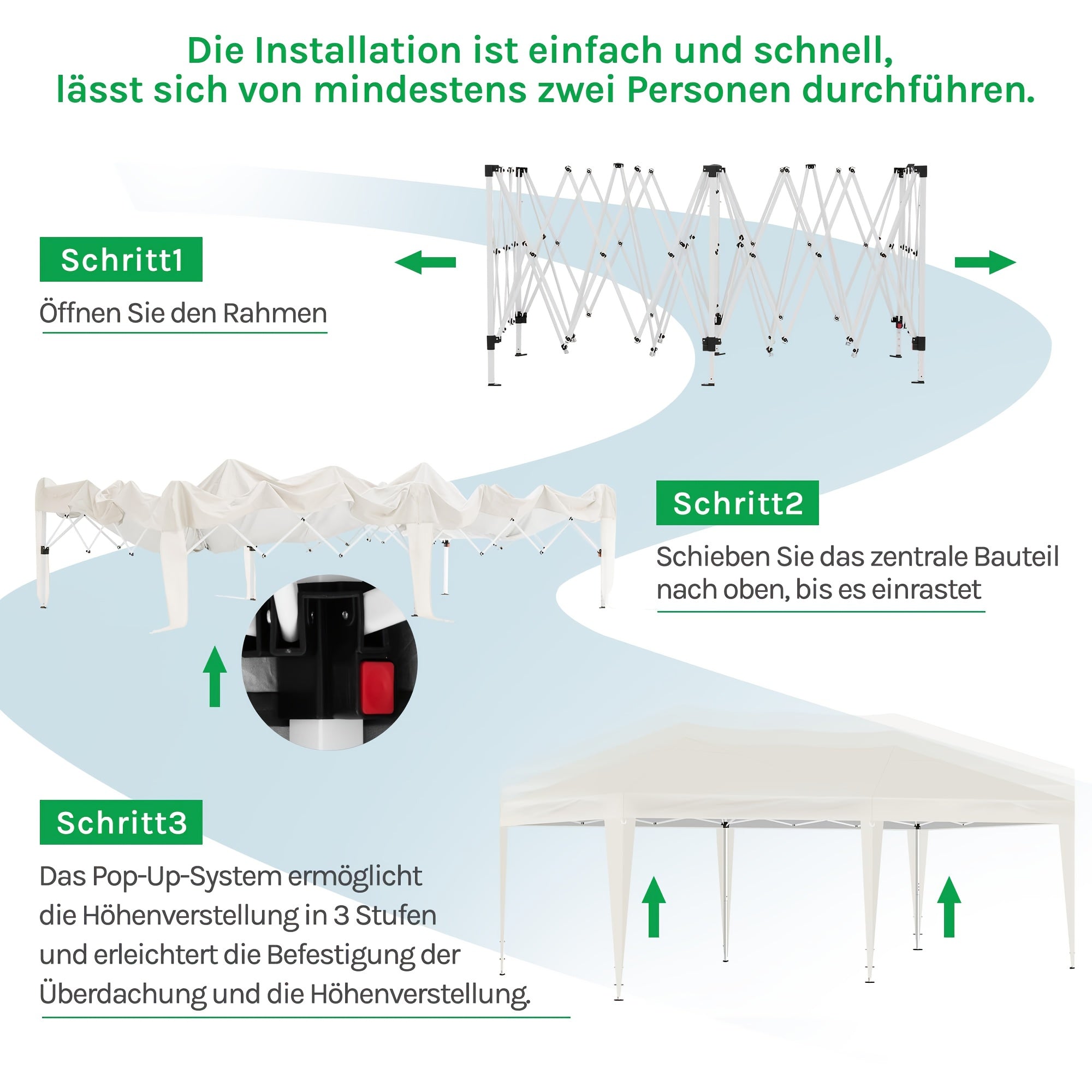 Gartenlauben, 3x6m für Garten und Terrasse – Detailansicht 5